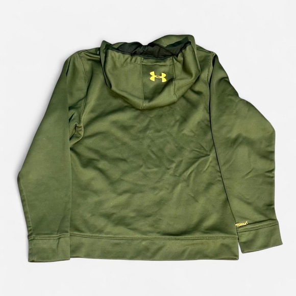 Under Armour Hooded Sweater Small Petite Green orange logo graphic - Picture 8 of 8